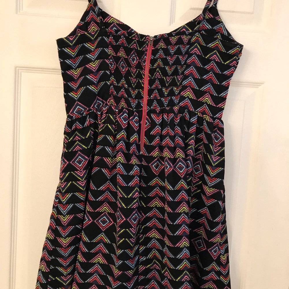 🌴🌺 ROXY multi-color print on black mini dress